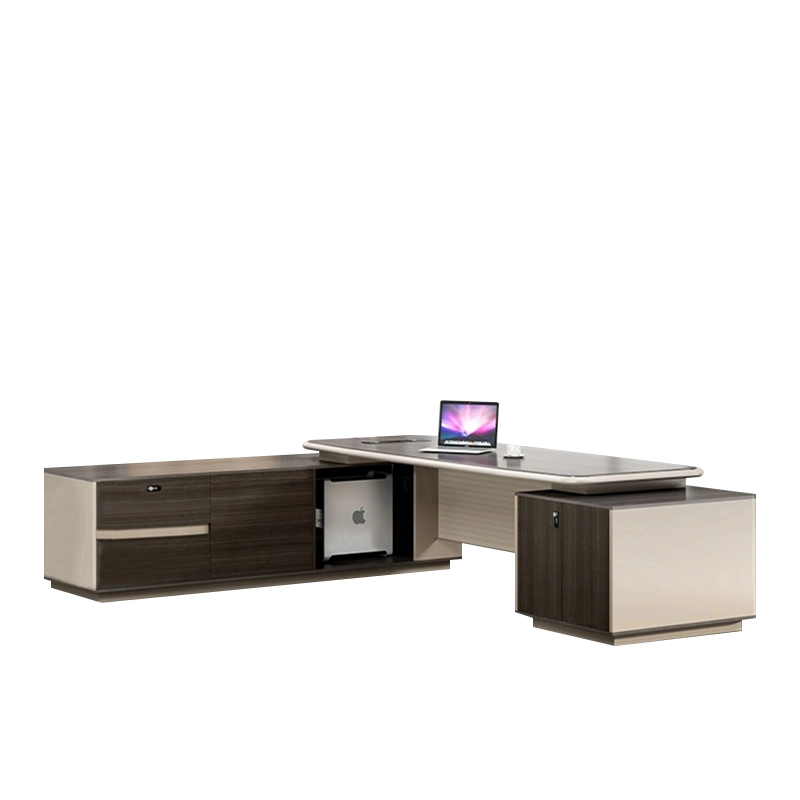 Modern Luxury L shaped Wooden Office Desk Executive CEO Corner Work Table Manage Office Furniture - MEI YI