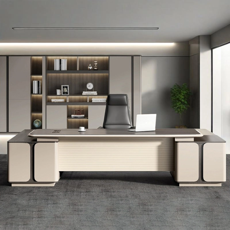 Modern Luxury L shaped Wooden Office Desk Executive CEO Corner Work Table Manage Office Furniture - MEI YI