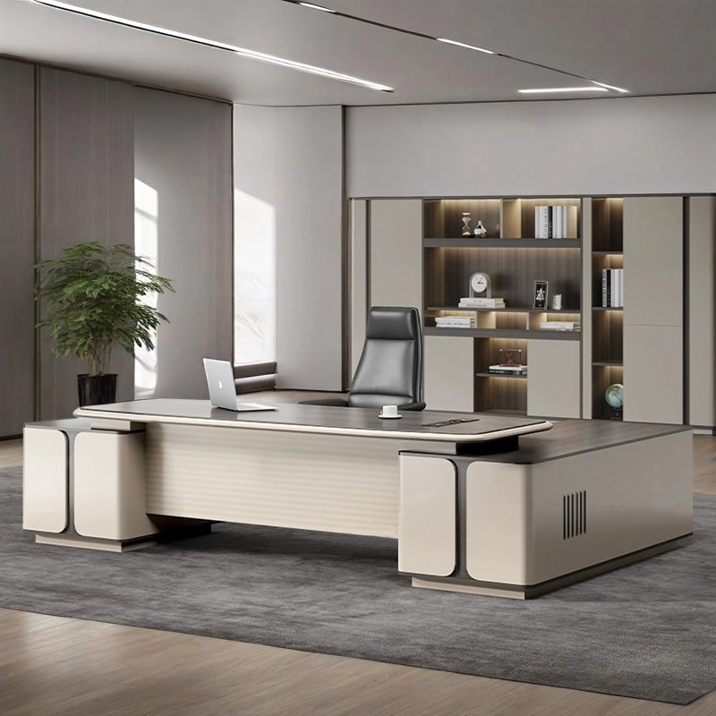 Modern Luxury L shaped Wooden Office Desk Executive CEO Corner Work Table Manage Office Furniture - MEI YI