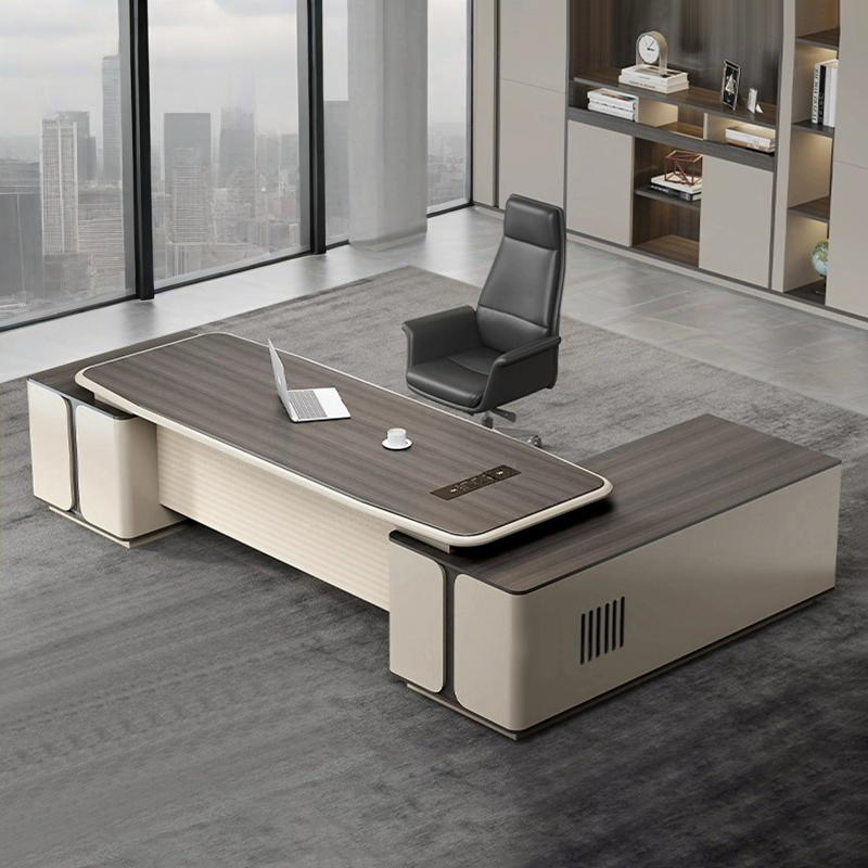 Modern Luxury L shaped Wooden Office Desk Executive CEO Corner Work Table Manage Office Furniture