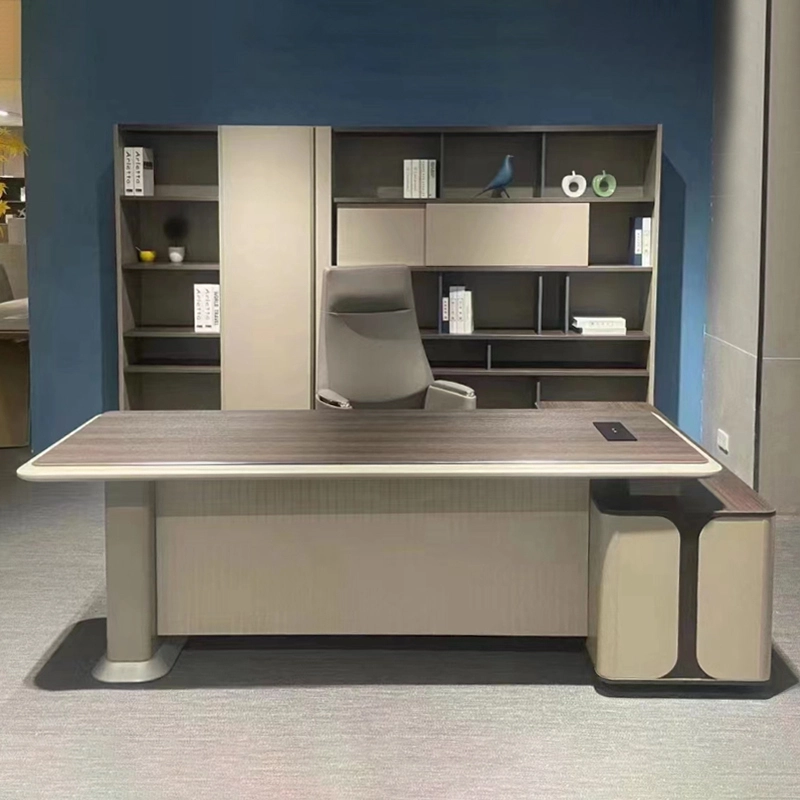 Modern Luxury L shaped Wooden Office Desk Executive CEO Corner Work Table Manage Office Furniture - MEI YI