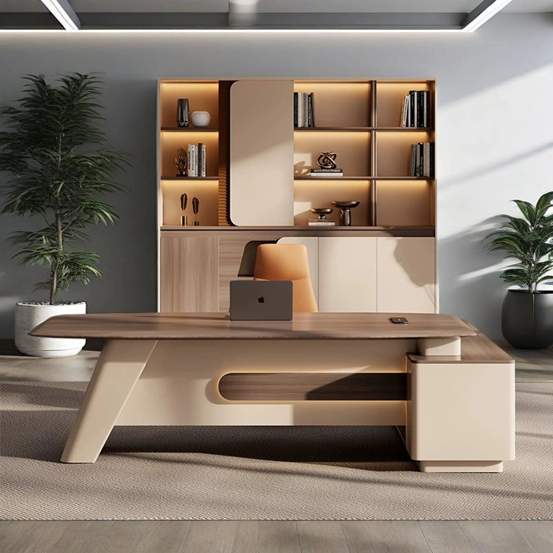 Modern CEO Executive Desk Office Desk Furniture Manager Desk Wooden L Shape Office Table - MEI YI
