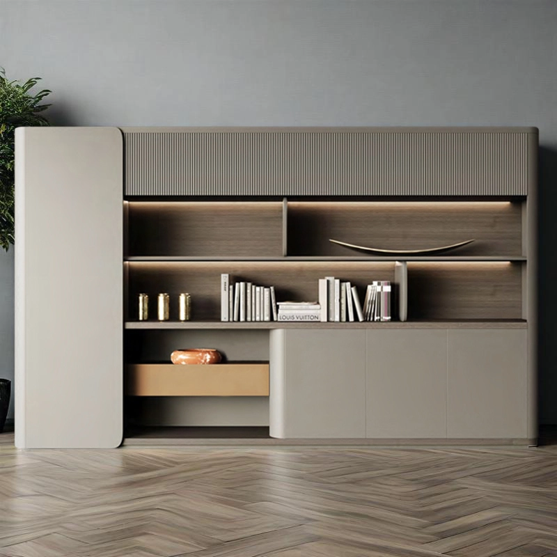 High-End Luxury Modern Office Furniture Executive Director Desk File Cabinet Computer Workstation for Contemporary Office - MEI YI