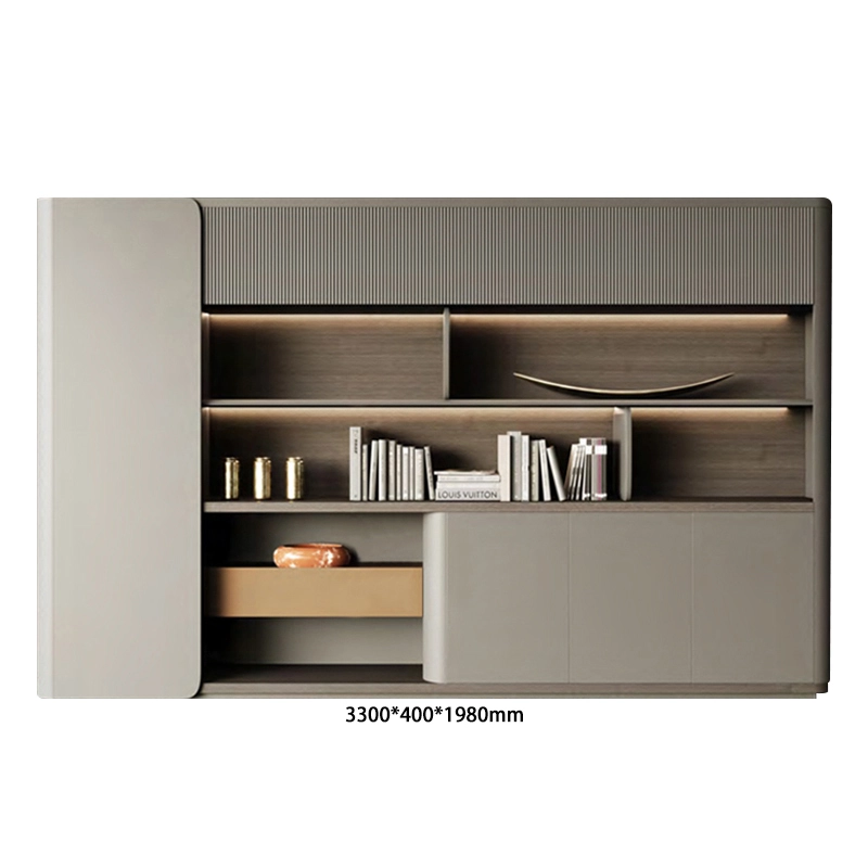 High-End Luxury Modern Office Furniture Executive Director Desk File Cabinet Computer Workstation for Contemporary Office - MEI YI