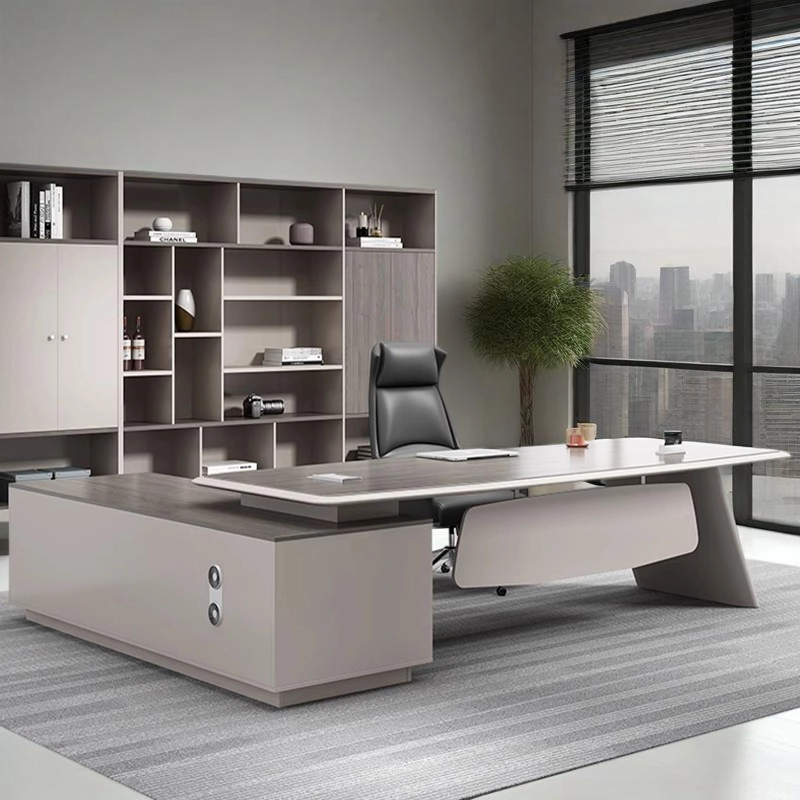 Factory Sales of High-quality Modern Design Office Furniture Executive boss Desk Wooden Desk - MEI YI