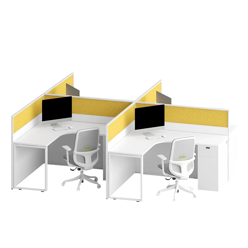 Team Cubicle Desk Set, Professional 4-Person Workstation with Shared Yet Private Workspaces, ODM Supplier &ndash; MEI YI Furniture