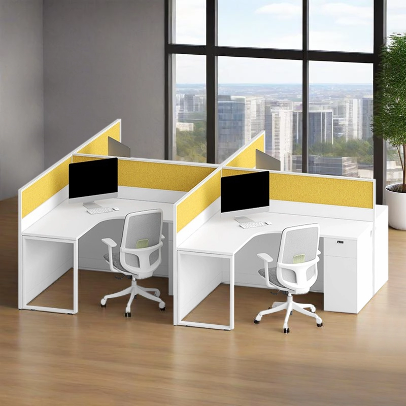 Team Office Furniture, Modern Cubicle Set with Individual Desk Surfaces and Shared Work Zones, Direct ODM Supply – MEI YI Furniture - MEI YI
