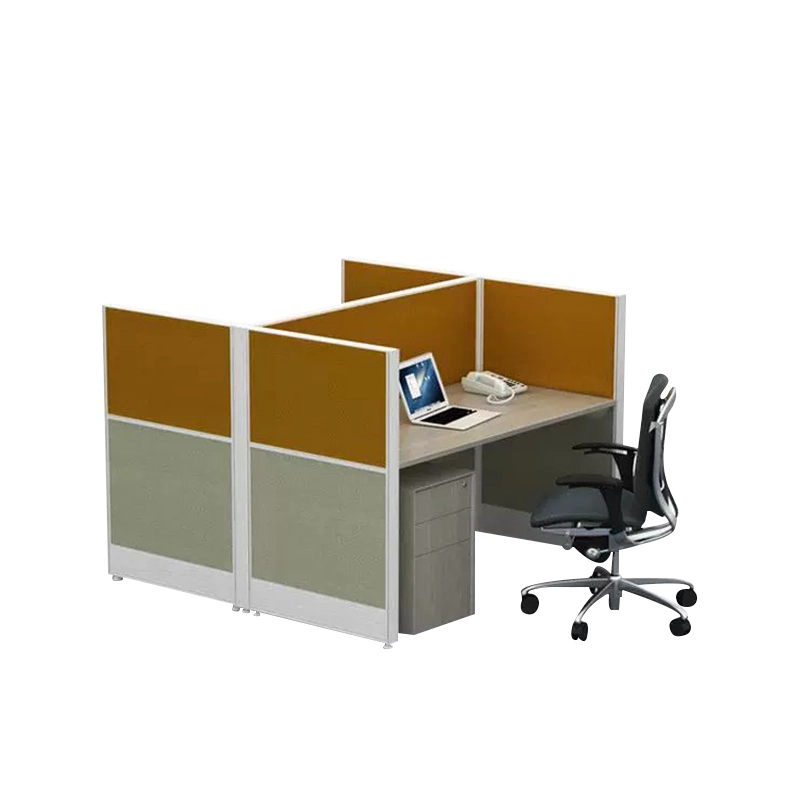 Modern Modular L-Shaped Workstation with Partitions for Open Office Spaces - MEI YI