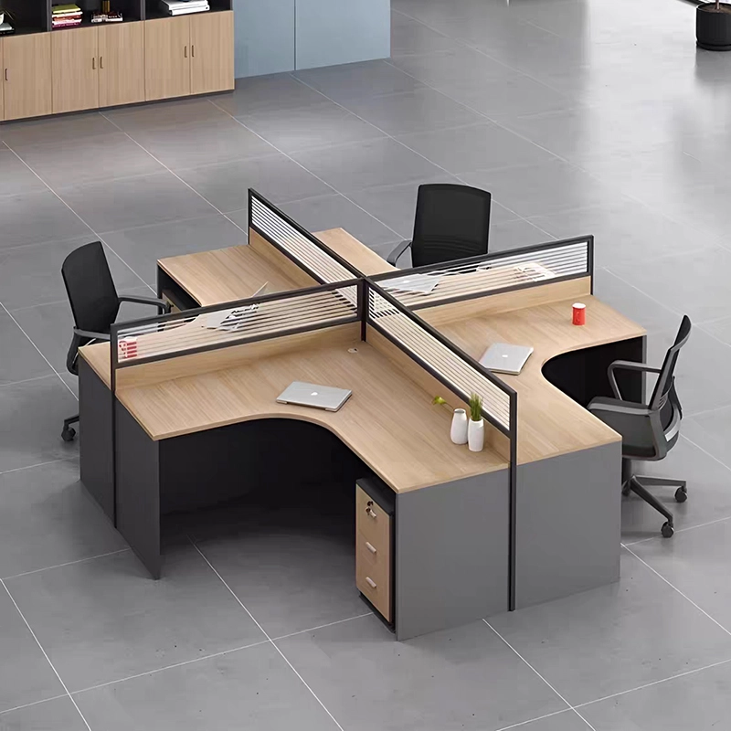 Modern-office-workstation-with-wood-panels-&-partitions.-Customize-your-layout-with-integrated-cable-management-for-a-focused,-efficient-workspace - MEI YI Modern office workstation with wood panels & partitions. Customize your layout with integrated cable management for a focused, efficient workspace - MEI YI