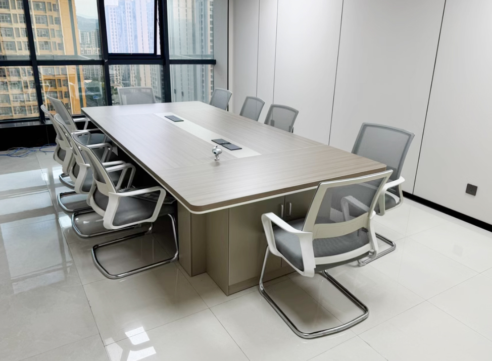 Executive Boardroom Set, Large Wooden Conference Table with Matching Seating, ODM Supplier &ndash; MEI YI Furniture