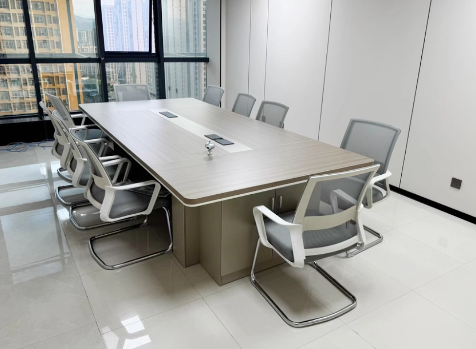 Executive Boardroom Set, Large Wooden Conference Table with Matching Seating, ODM Supplier – MEI YI Furniture - MEI YI