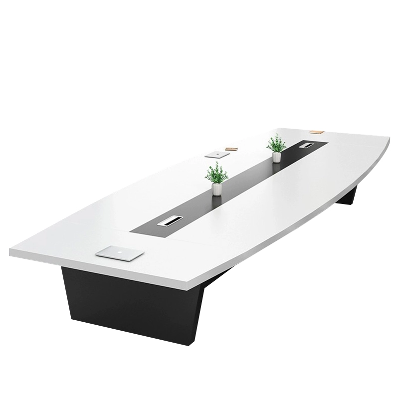 Conference Table Manufacturer, Sleek Rectangular Design with Centralized Cable Management and Color Choices, ODM Supplier – MEI YI Furniture - MEI YI