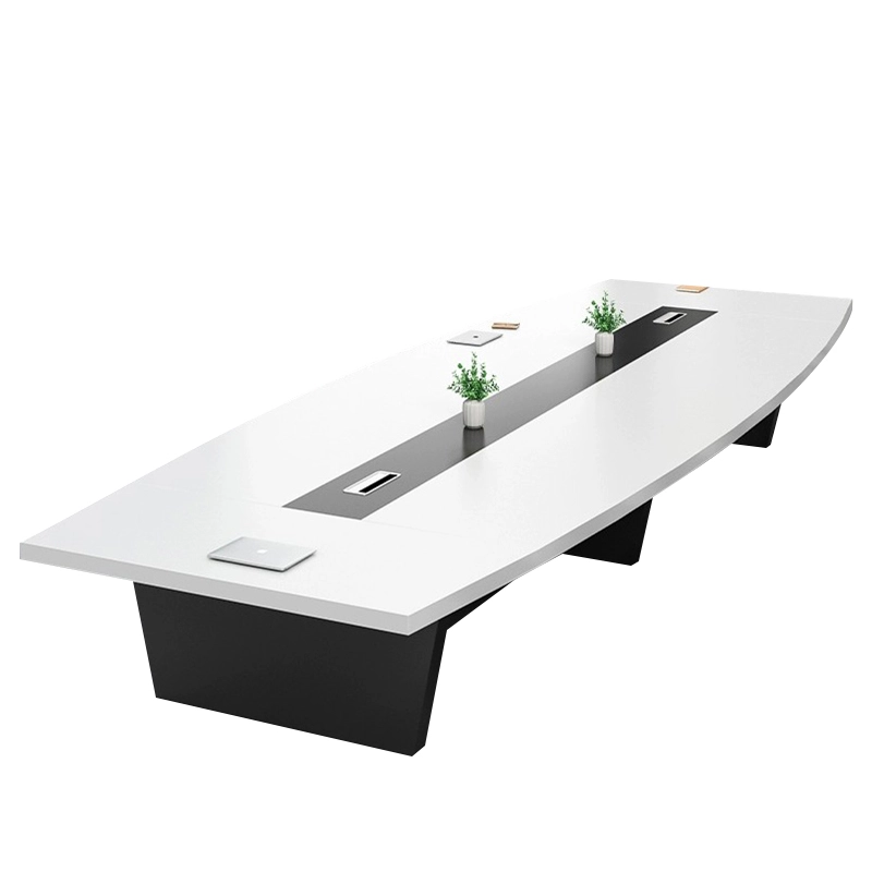 Modern Office Table, Conference Desk with Central Cable Management and Available Color Finishes, ODM Projects – MEI YI Furniture - MEI YI