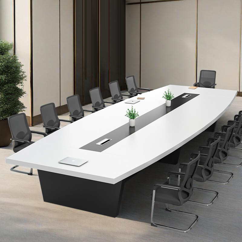 Corporate Meeting Furniture, Moderna Conference Table with Custom Color Options and Hidden Cord Routing, Direct ODM Supply &ndash; MEI YI Furniture