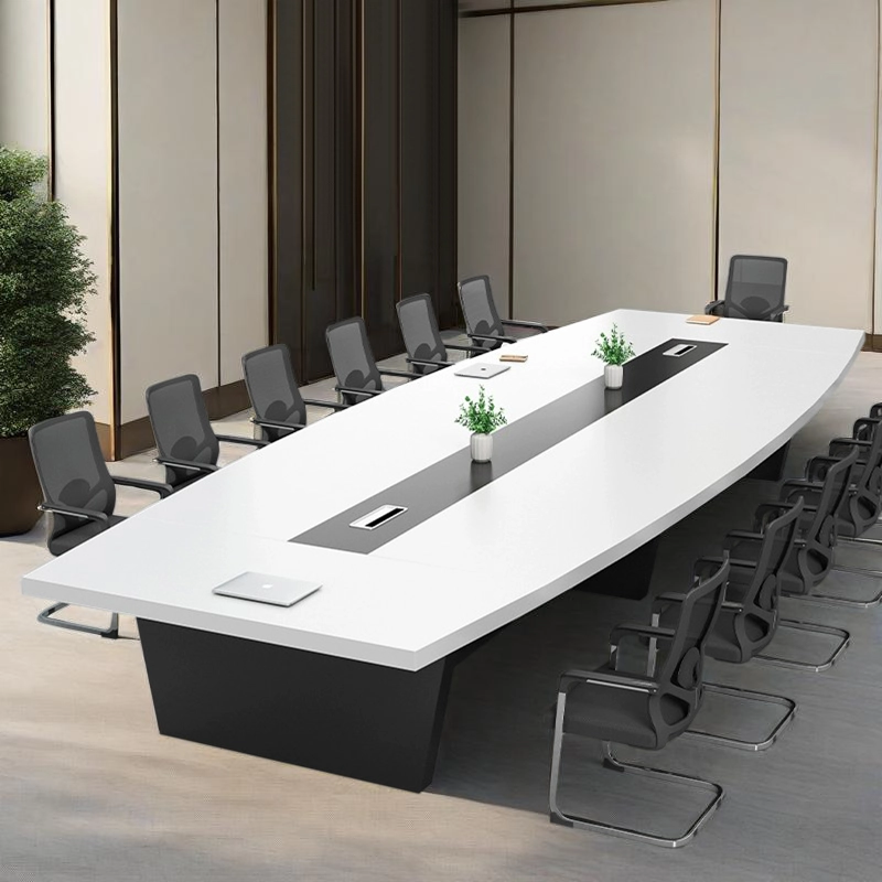 Corporate Meeting Furniture, Moderna Conference Table with Custom Color Options and Hidden Cord Routing, Direct ODM Supply – MEI YI Furniture - MEI YI