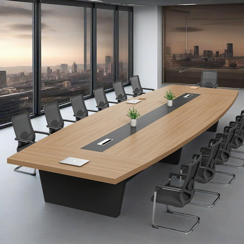 Modern Boardroom Table Manufacturer, Moderna Conference Table with Central Cable Management and Custom Finishes, ODM Manufacturing &ndash; MEI YI Furniture