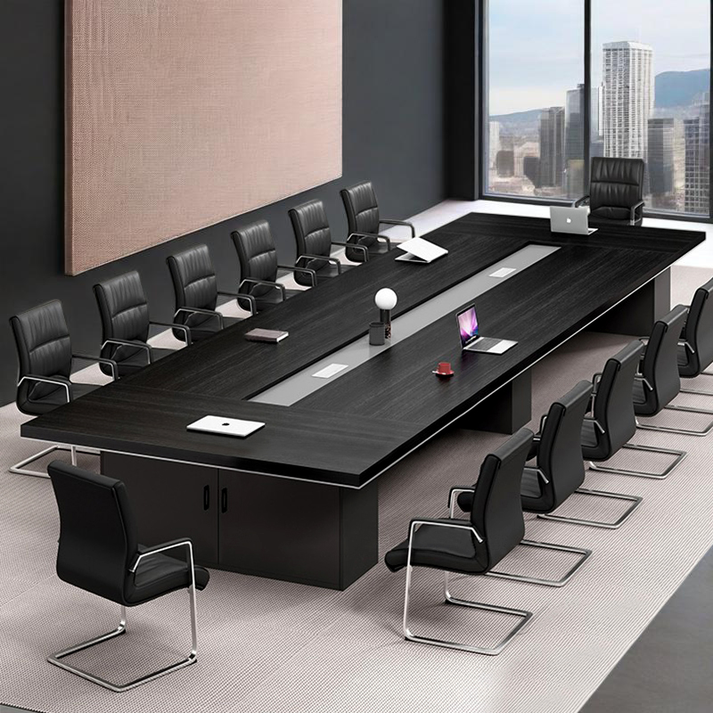 Boardroom Table Manufacturer, ExecuBoard Conference Table with Cable Management for Multiple Attendees, ODM Design &ndash; MEI YI Furniture