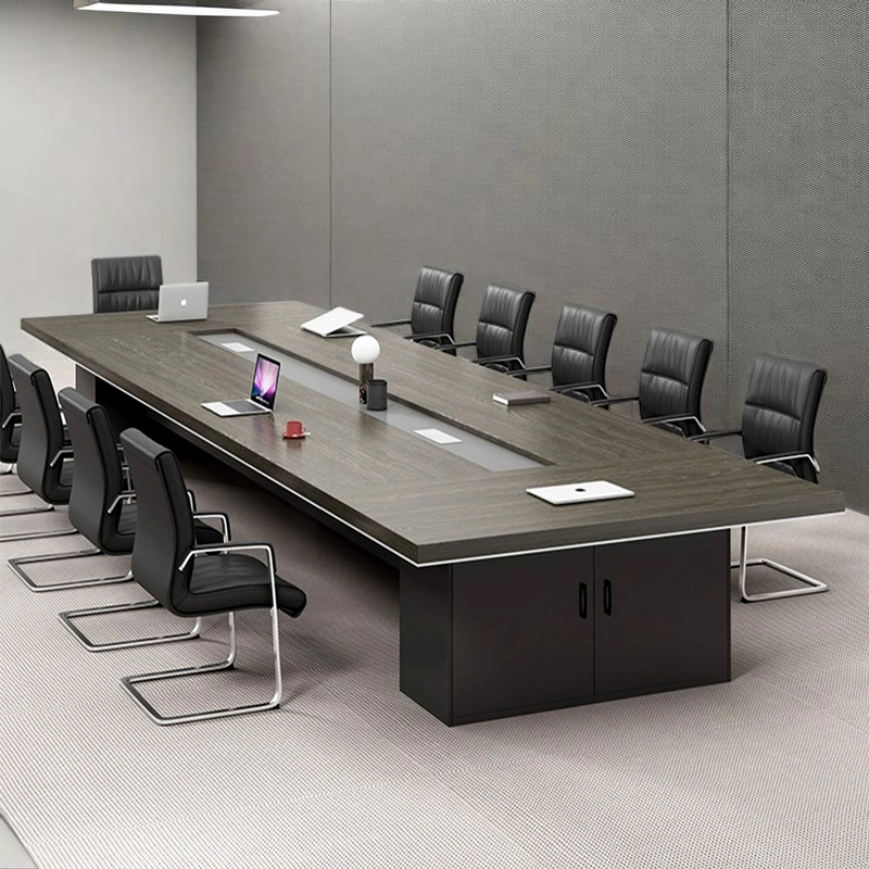 Meeting Room Furniture, Long Executive Conference Table with Hidden Cable Management Channels, ODM Wholesale – MEI YI Furniture - MEI YI