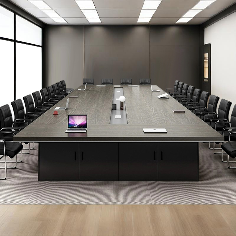 Executive Boardroom Manufacturer, Long Conference Table with Cable Management for Technology-Ready Meetings, ODM Projects &ndash; MEI YI Furniture