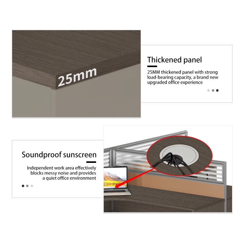 Modern Modular L-Shaped Commercial Office Desk for Open-Plan Workspaces - MEI YI