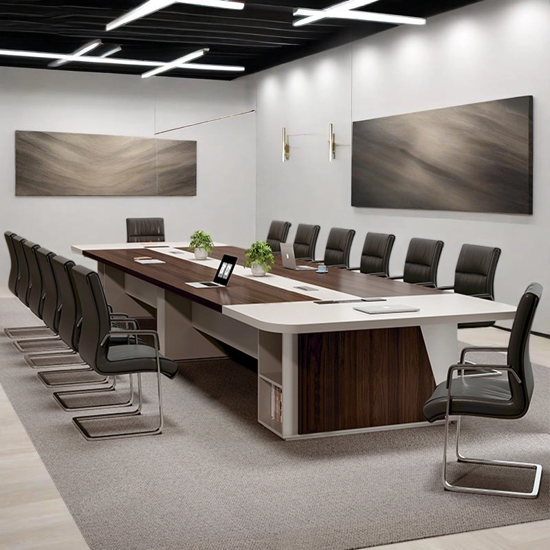Commercial Office Furniture, 4M 5M 8M Conference Table for Executive Meetings and Boardroom Gatherings, ODM Factory – MEI YI Furniture - MEI YI