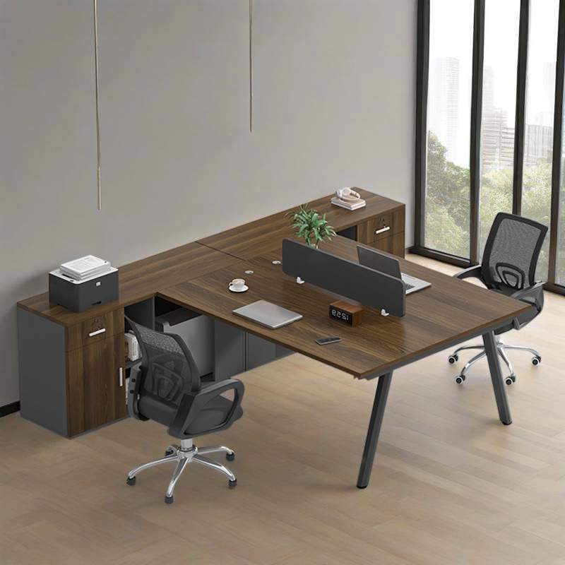 Open Office Furniture, Quad Workstation with Privacy Dividers and Side Storage for Collaborative Teams, Direct ODM Supply – MEI YI Furniture - MEI YI