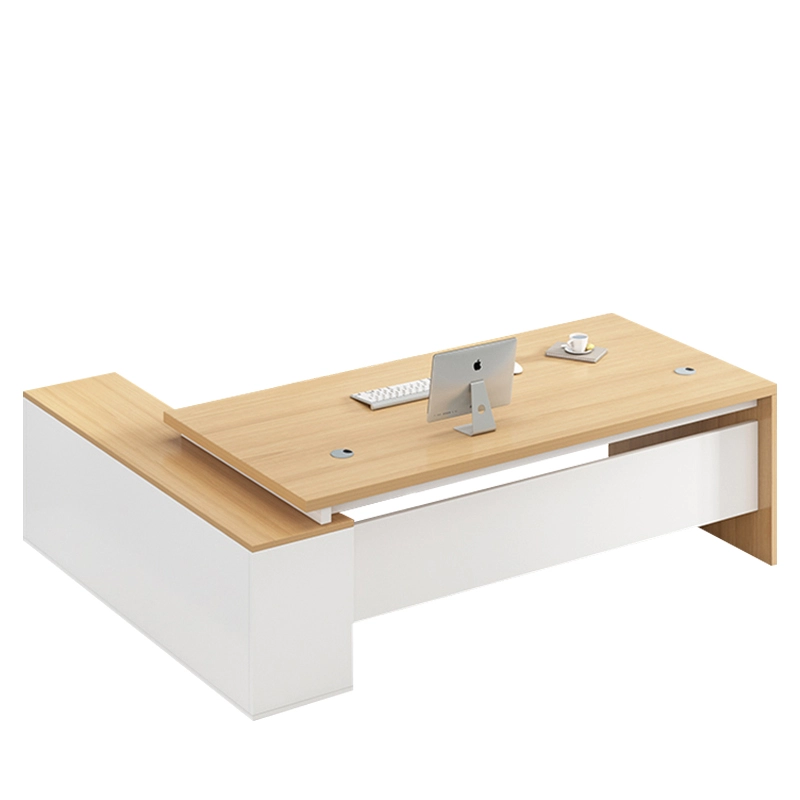 Professional Desk Manufacturer, Deep Gray Manager Workstation with Coordinating File Cabinet and Storage, ODM Wholesale – MEI YI Furniture - MEI YI