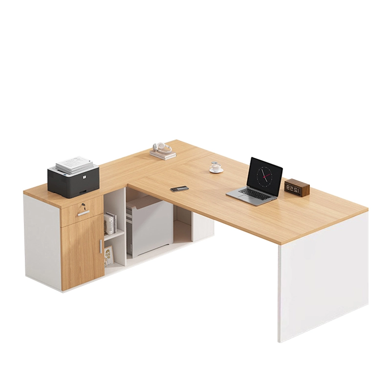 Open L-Shaped Workstation, Privacy Panel and Built-in Storage for Modern Offices, ODM Manufacturer – MEI YI Furniture - MEI YI