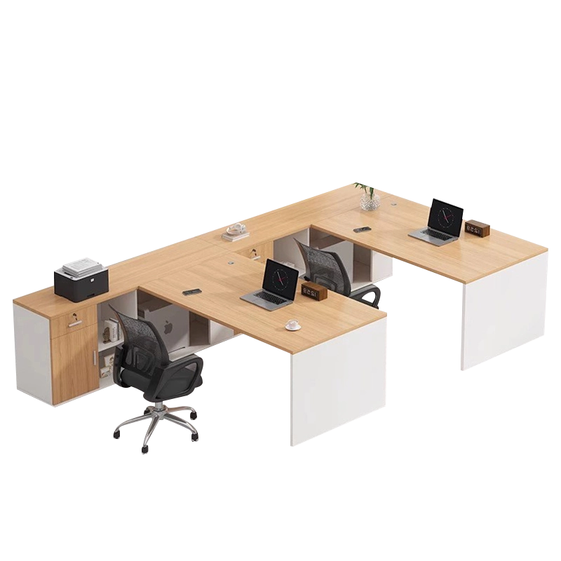 Office Furniture Manufacturer, L-Shaped Desk with Privacy Panel and Integrated Storage Solutions, ODM Supplier – MEI YI Furniture - MEI YI