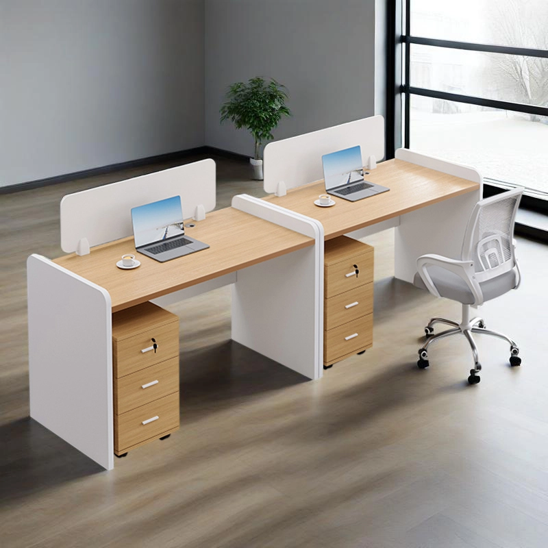 Single Office Workstation, Minimalist Desk with Gray Side Panel and Modular Partition System, ODM Projects – MEI YI Furniture - MEI YI
