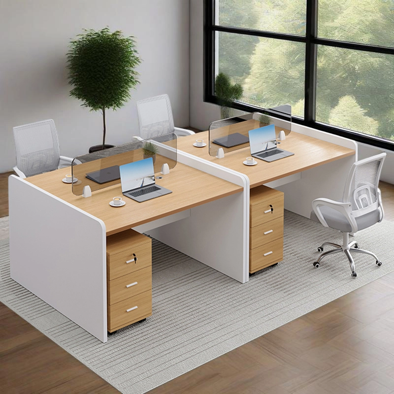 Modern Desk Manufacturer, Single Office Workstation with Gray Side Panel for Open Office Layouts, ODM Design – MEI YI Furniture - MEI YI