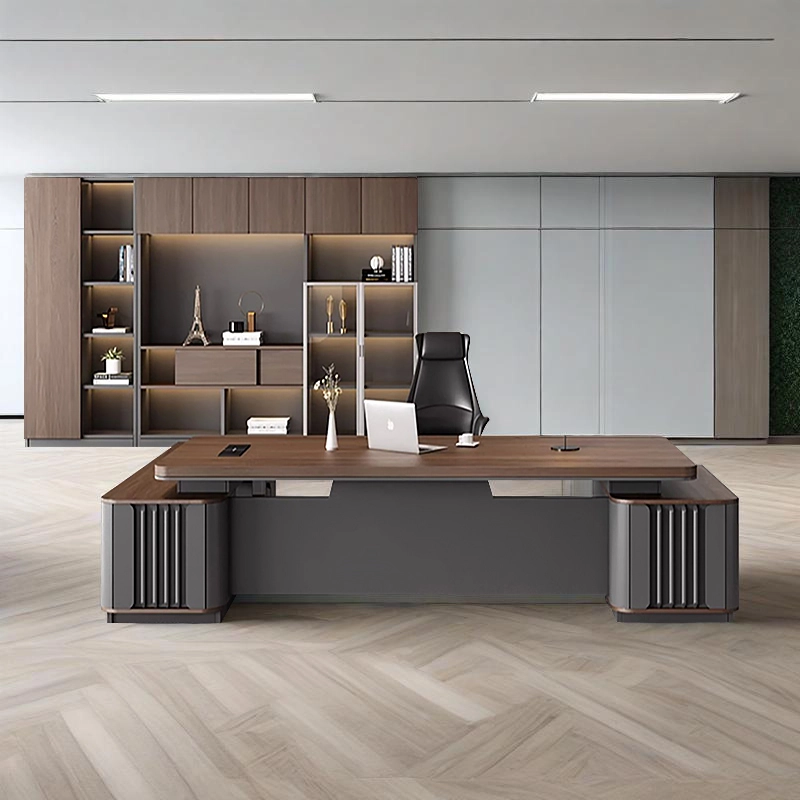 Corporate Office Furniture, Custom L-Shaped Executive Desk for Boardroom and Director Suites, Direct ODM Supply – MEI YI Furniture - MEI YI