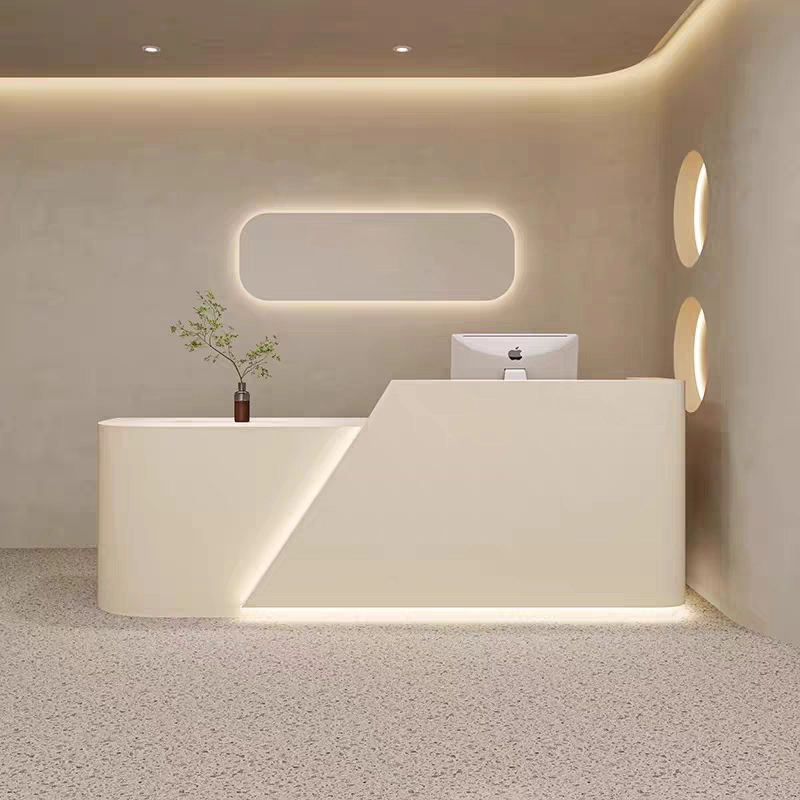 Modern Custom Reception Desk for Salons, Gyms, and Retail Spaces - MEI YI Modern Custom Reception Desk for Salons, Gyms, and Retail Spaces - MEI YI
