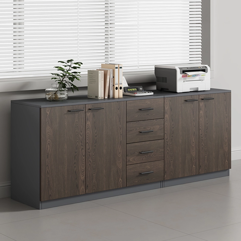 Secure File Cabinet Manufacturer, Wood Panel Storage with Four Locking Drawers for Office and Home, ODM Wholesale – MEI YI Furniture - MEI YI