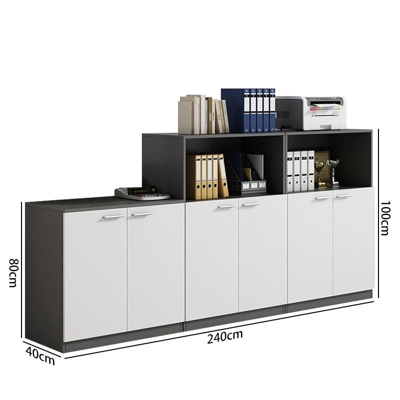 Commercial Storage Manufacturer, Floor-Standing File Cabinet with Four Locking Drawers and Wood Panel Build, ODM Factory – MEI YI Furniture - MEI YI