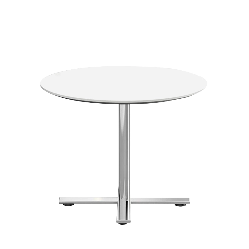Casual Meeting Table, Square and Round Cafe Tables with White Top and Black Steel Base, ODM Supplier – MEI YI Furniture - MEI YI