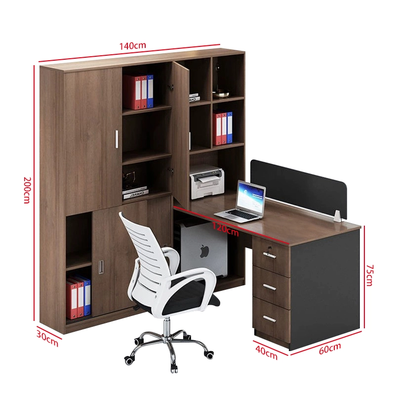 Workspace Solutions Manufacturer, Modular Cubicle Desk with Integrated File Cabinet for Modern Offices, ODM Design – MEI YI Furniture - MEI YI