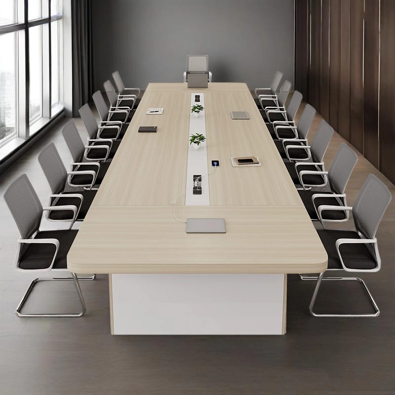 Designer Conference Table Set, Custom Wood Meeting Table with Seating for Offices, OEM Producer – MEI YI Furniture - MEI YI
