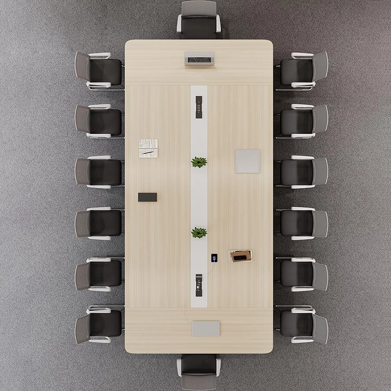 Luxury Conference Table and Chair Set, Solid Wood Meeting Table for Corporate Offices, ODM Factory – MEI YI Furniture - MEI YI