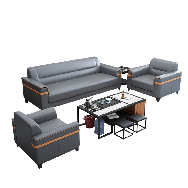 Office sofa modern simple coffee table combination set simple reception business leisure and lounge area office combination - MEI YI