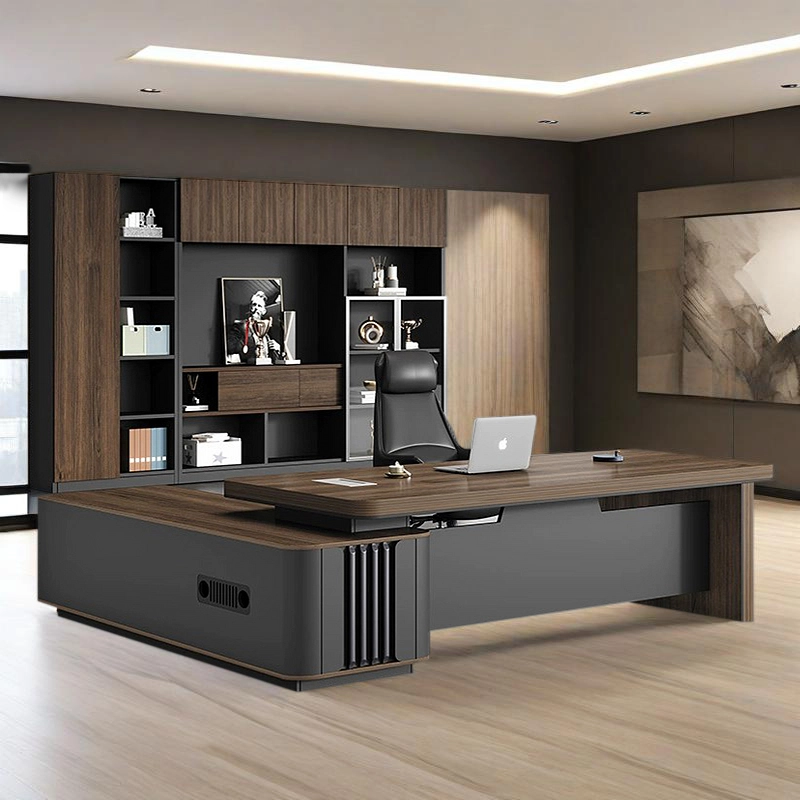 Office Furniture Manufacturer, Custom L-Shaped Manager Desk for Corporate Office Projects, ODM Manufacturer – MEI YI Furniture - MEI YI