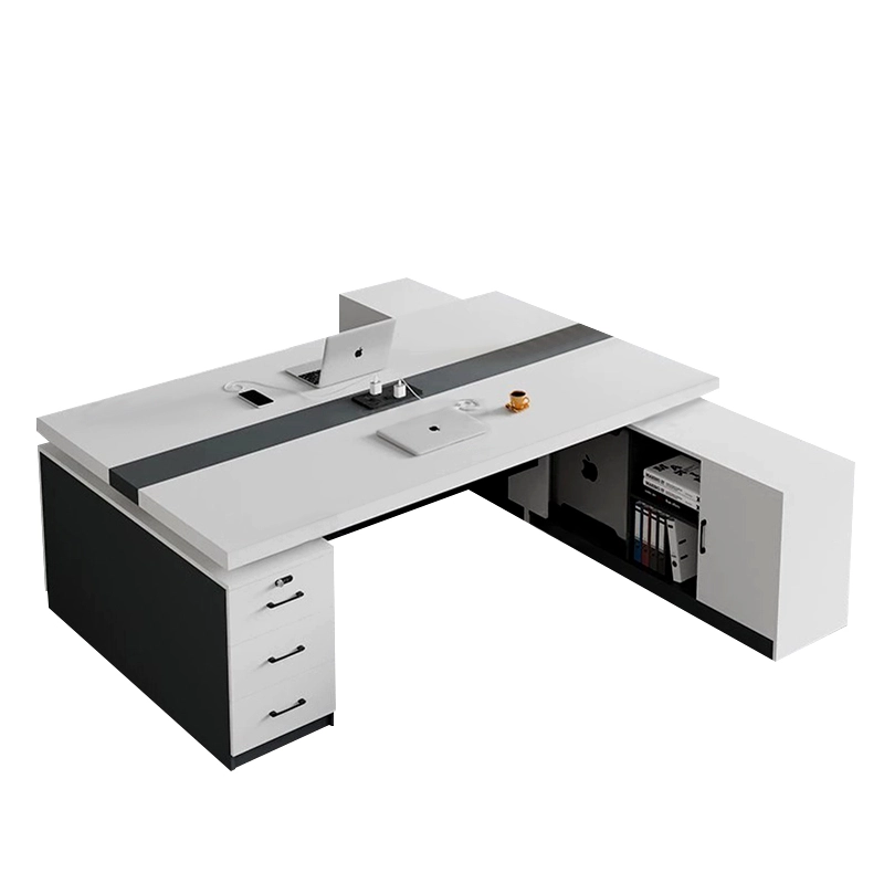 Modern Modular Open Office Desk Workstation with Side Drawer Cabinet for Employee Workspaces, OEM Manufacturer – MEI YI Furniture - MEI YI