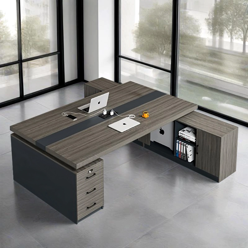 Team Workstation Desk with Side Drawer Cabinet, Modular Desk for Open Office Layouts, Contract Furniture Factory – MEI YI Furniture - MEI YI