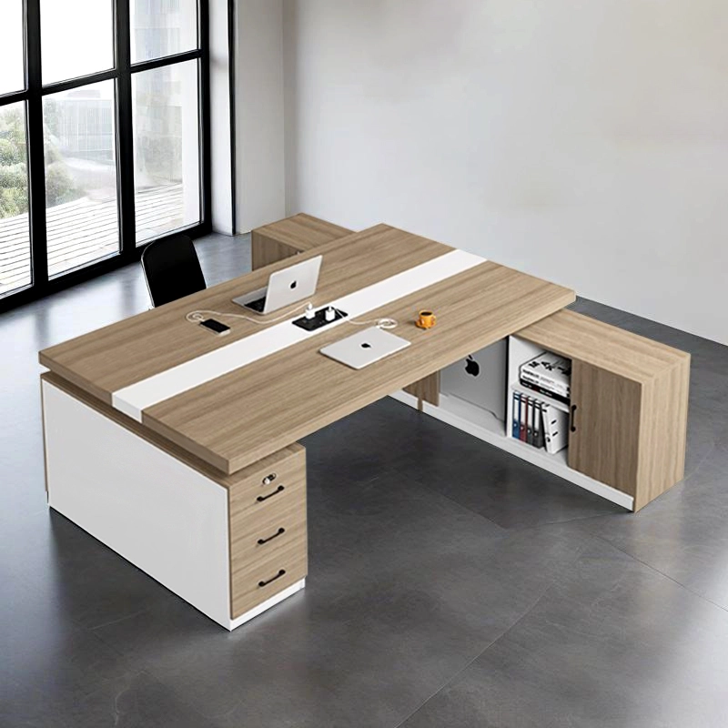 Office Workstation Desk with Side Drawer Cabinet - MEI YI