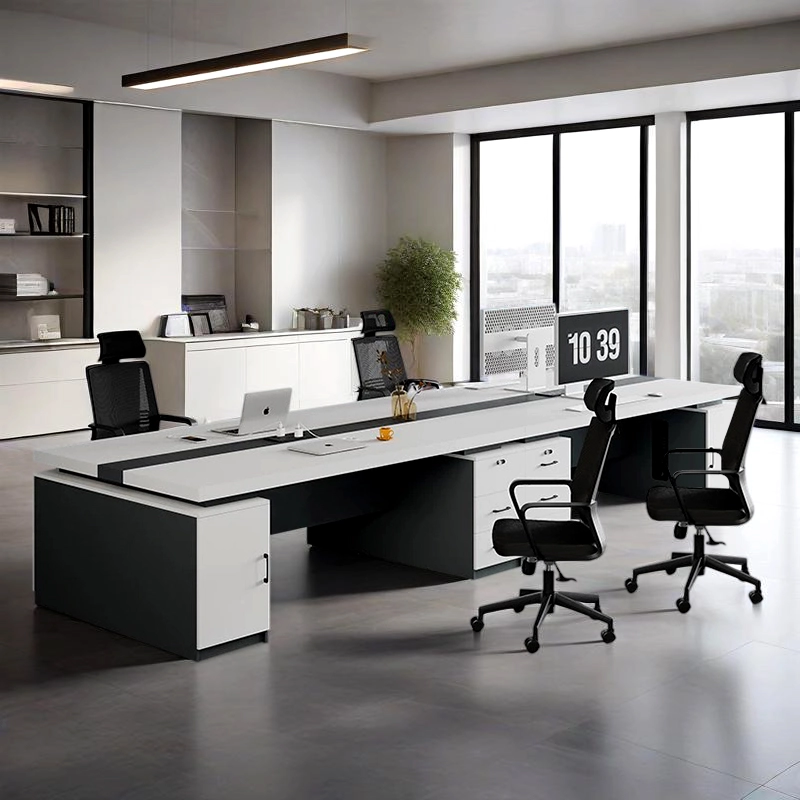 Open Office Desk Workstation with Side Drawer Storage Cabinet, Modular Office Furniture System, OEM/ODM Supplier – MEI YI Furniture - MEI YI