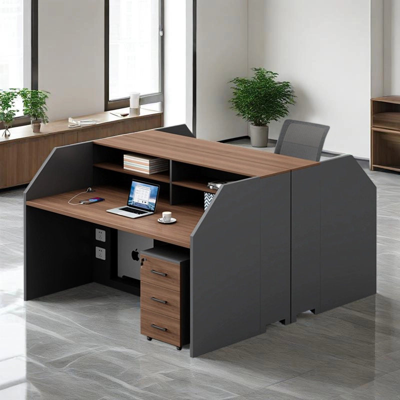 Modular Staff Workstation System with High Partition Panels and Storage for Open Offices, Contract Furniture Factory – MEI YI Furniture - MEI YI