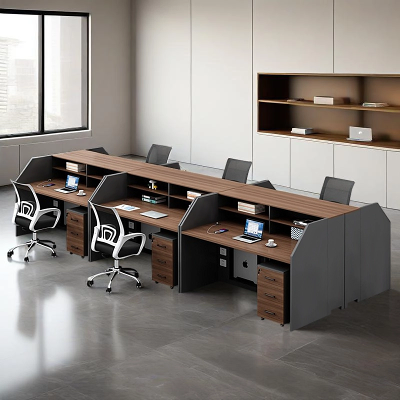 Commercial Office Cubicle Desk with High Privacy Screen and Storage Cabinet for Corporate Workspaces, OEM/ODM Supplier – MEI YI Furniture - MEI YI