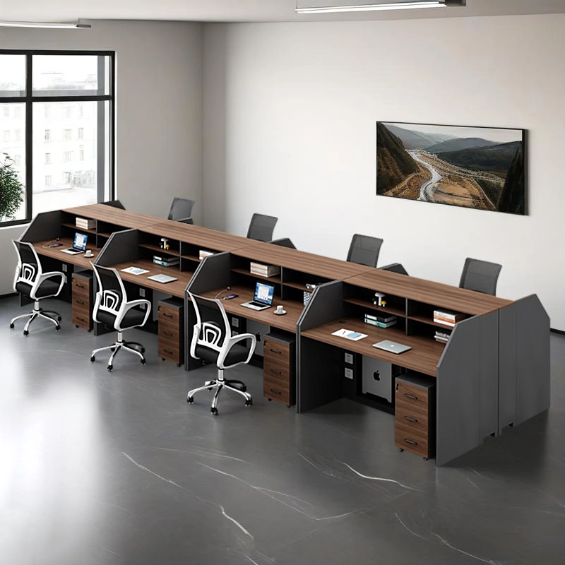 Corporate Office Furniture Workstation with Privacy Panels and Integrated Storage Shelves, Project Manufacturer – MEI YI Furniture - MEI YI Corporate Office Furniture Workstation with Privacy Panels and Integrated Storage Shelves, Project Manufacturer – MEI YI Furniture - MEI YI