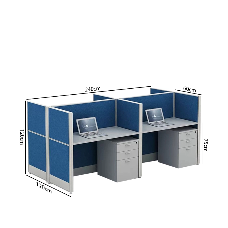 Modern Modular L-Shaped Workstation with Partitions for Open Office Spaces - MEI YI