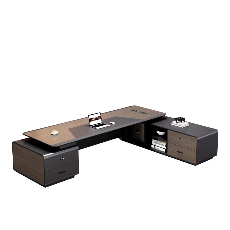 Modern Manager Office Furniture Set, Large Executive Desk with Side Cabinet for Corporate Workspaces, Furniture Manufacturer – MEI YI Furniture - MEI YI